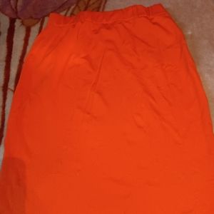 Favo Look L Juniors Orange Stretch Mini Skirt